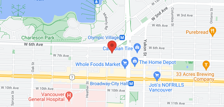 map of 501 587 W 7TH AVENUE